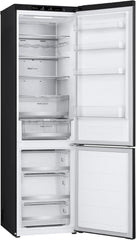 LG GBV22NCCEP Kühl-/Gefrierkombination – Smart Inverter Compressor, Total No Frost, Modern Flat Door Design, Matt Schwarz Metallic, Energieeffizienz A