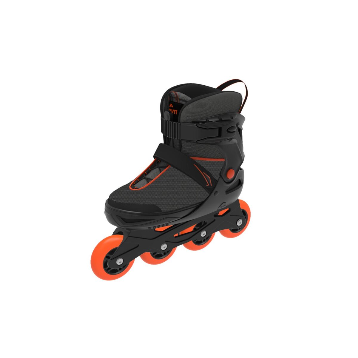 CRIVIT Jugend-Softboot-Inlineskates, größenverstellbar (schwarz/orange) - B-Ware neuwertig