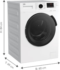 Beko WMC91464ST1 b300 Waschvollautomat, Waschmaschine, 9 kg, Bluetooth, ProSmart Inverter Motor, Dampffunktion, Pet Hair Removal, Watersafe+, Weiß