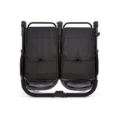 Ickle Bubba Venus Prime Doppelkinderwagen - geeignet von Geburt bis 15 kg (ca. 3 Jahre), leichter, faltbarer Zwillingskinderwagen mit Neugeborenenkokon, 2 Fußwärmern und Regenschutz (Schwarz)