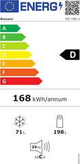 Bomann® Kühlgefrierkombination, 269 L Nutzinhalt - Kühlen: 198 L | Gefrieren: 71 L, Energiesparend, leise 39 dB, LED, wechselbarer Türanschlag, Höhe:180 x Breite: 55 x Tiefe: 55.8 cm - KG 184.1 weiß