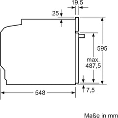 Siemens HB572ABS3, iQ300, Einbau-Backofen 60 x 60 cm, Air Fry, activeClean Pyrolyse Selbstreinung, LED-Touchbedienung, 3D Heißluft, Schnellaufheizung, cookControl10 Automatikprogramme, Edelstahl