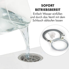 Klarstein  ia Mini Geschirrspüler, Spülmaschine mit Platz für 2 Maßgedecke, 6 Programme, 5 L Wasser benötigt, LED-Display, Touch, Tischgeschirrspüler inkl. Zubehör, schwarz