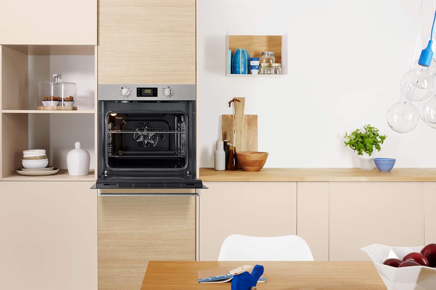 Privileg PBWR6 OH5F IN Einbau-Backofen/ Energieffizienzklasse A/ 71 L/ Hydrolyse-Reinigungsfunktion/ Multifunktions-Umluftbackofen Mit 7 Funktionen/ Edelstahl/ Turn&Go/ Click&Clean
