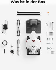 MAMMOTION LUBA 2 AWD 3000X Mähroboter ohne Begrenzungskabel, NetRTK+Vision, Keine RTK-Antenne erforderlich, Auto-Kartierung, Empf. 3000m², Max. 3600m², mit 4G-Modul, 80% Steigung