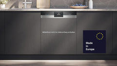 Siemens SN43ES14VE, iQ300 Smarter Geschirrspüler, Unterbau-Spülmaschine mit Besteckschublade, 60 cm, automatische Türöffnung dank autoOpen dry, besonders leise mit iQdrive-Motor, aquaStop, Edelstahl