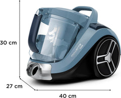 Rowenta RO4825 beutelloser Bodenstaubsauger Compact Power XXL | 550 Watt | 2,5L Staubvolumen | Kompakt & leise | Extreme Saugleistung | Hocheffizienter Saugkopf | Schwarz/Grau