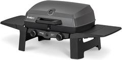 EndersGasgrill Urban II Pro, Tischgrill, Grillen-, Kochen- und Backen Funktion, 2 Brenner Edelstahl, mit Grill-Thermometer, Balkon-, Camping-Grill, Aluguss-Gehäuse, Gusseisen-Rost, #2062