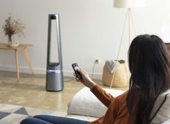 Rowenta QU5062 Eclipse 3in1 Luftreiniger | Heizlüfter | Ventilator | filtert 99,9% der Partikel | für 30 m2 Raumgre | schnelle Heizung bis zu 35°C | automatischer Tag- und Nachtmodus | Schwarz/Grau
