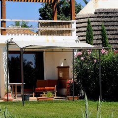 Outsunny Pergola Gartendach klappbares Seitendach Wandmontage