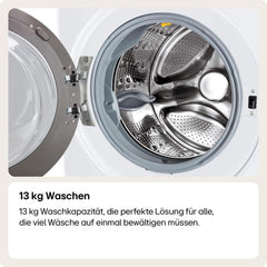 LG F4WV7080, Klasse A, Frontlader-Waschmaschine 8 kg, 1400 U/Min, AI Direct Drive, Wi-Fi, Tiefenreinigung mit Dampf, Große Kapazität, TRIPLE A, Außentür aus Sicherheitsglas, 62 x 60 x 85 cm ꟷ Weiß