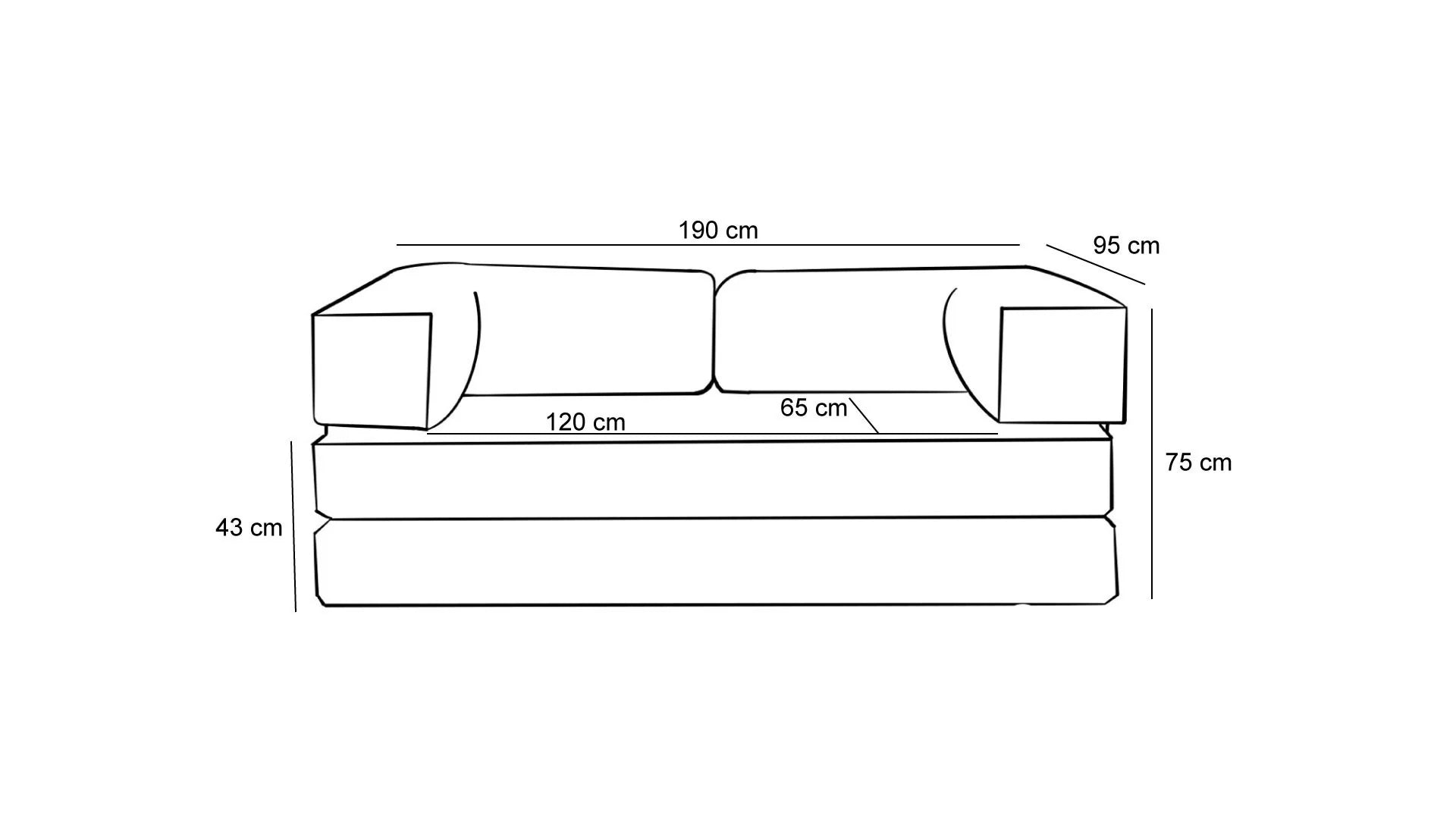 Comfort 3er Sofa - Sahne