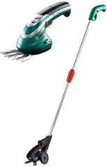 Bosch Akku Grasscheren Set Isio (3,6 Volt, Messerlnge 12 cm, Messerabstand 8 mm, mit XL-Gartenhandschuhen inklusive, in Softcase) – Amazon Edition