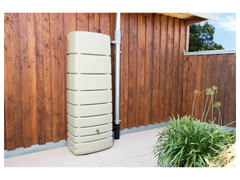 4rain Regentonne »SLIM«, 650 Liter Volumen, inklusive Auslaufhahn und Windsicherung