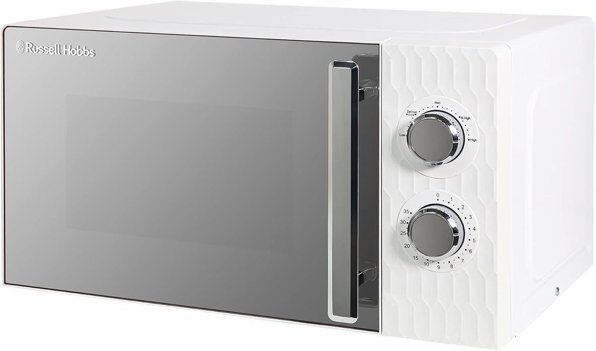 Russell Hobbs Honeycomb RHMM715G 17 Liter 700 W Grau Solo manuelle Mikrowelle mit 5 Leistungsstufen, integrierter Timer und Auftaufunktion