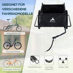 HOMCOM Fahrradanhänger Lastenanhänger faltbar große Transportbox