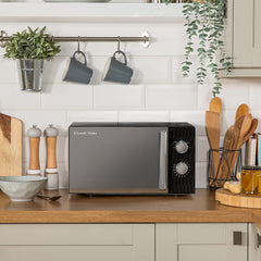 Russell Hobbs Honeycomb RHMM715G 17 Liter 700 W Grau Solo manuelle Mikrowelle mit 5 Leistungsstufen, integrierter Timer und Auftaufunktion