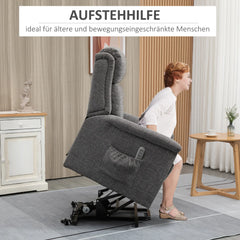 HOMCOM Aufstehsessel elektrisch verstellbar Relaxsessel grau