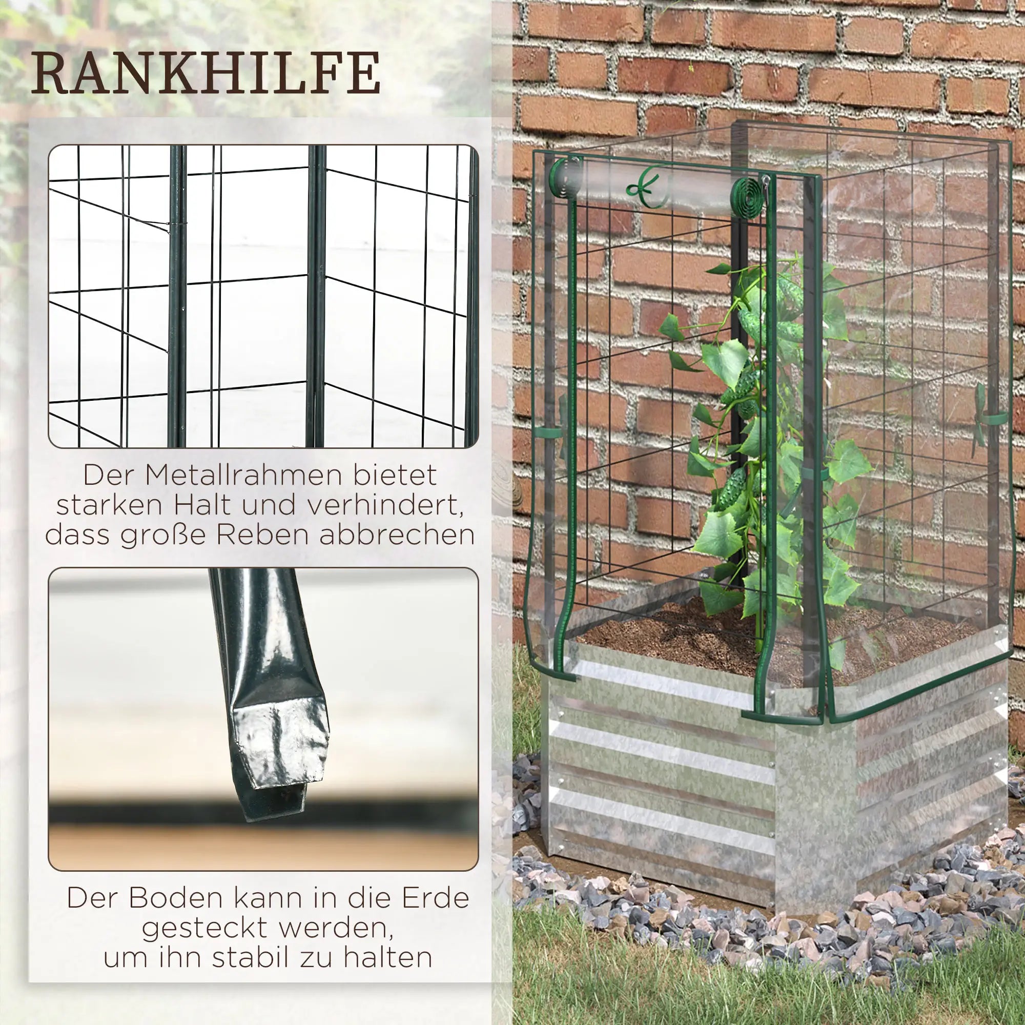HOMCOM Hochbeet Set Pflanzkasten für Garten & Balkon