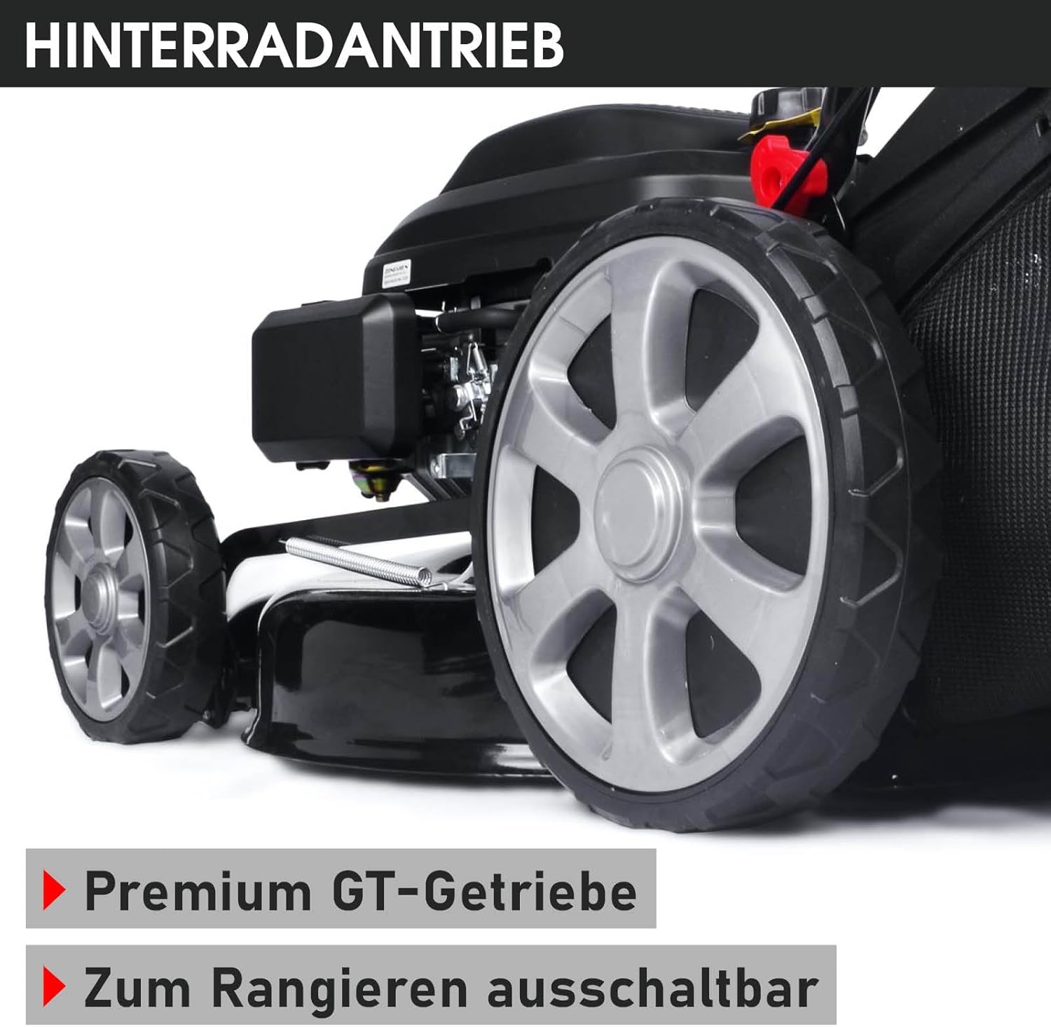 BRAST® Benzin Rasenmäher mit Antrieb | 5,2kW (7PS) | 55cm Schnittbreite | viele Modelle | TÜV | 30-80mm Schnitthöhe | 60L Fangkorb | 4 Takt OHV Motor | Stahlgehäuse | Power
