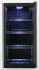 METRO Professional Mini-Kühlschrank GPC1088, 88 L, 1.052 kWh/24h, 3 Edelstahl-Drahtböden, schwarz