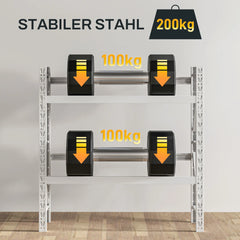 HOMCOM Getränkekistenregal höhenverstellbar schneller Aufbau Weiß