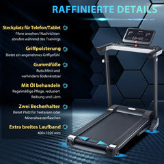 HOMCOM elektrisches Laufband klappbar LCD-Display 12 Programme