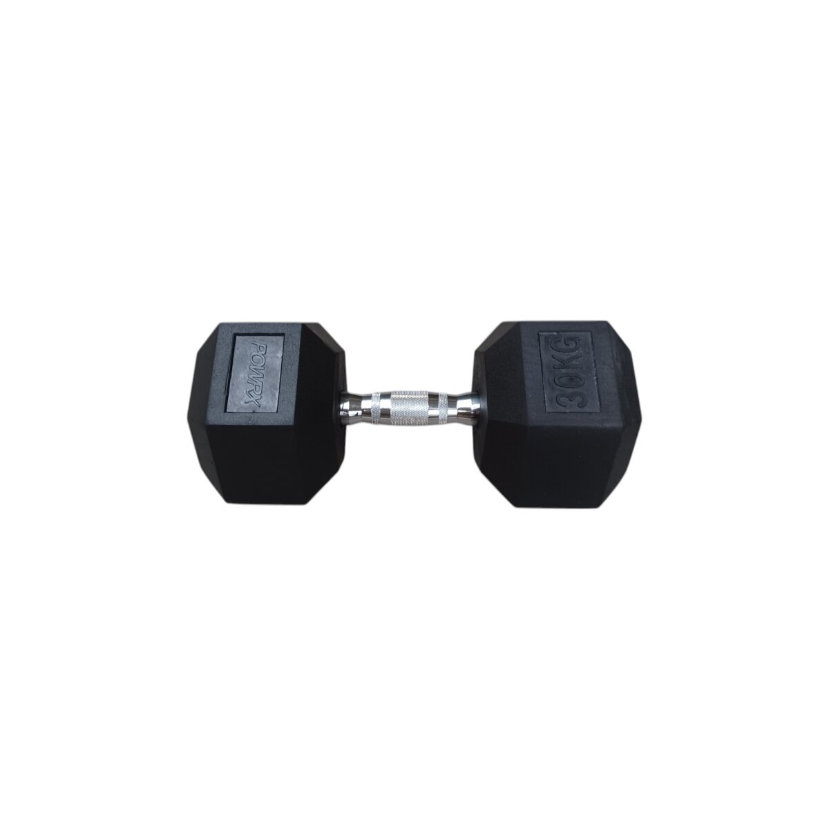 POWRX Hexagon-Kurzhantel, gummiert, 1x 30 kg - B-Ware sehr gut