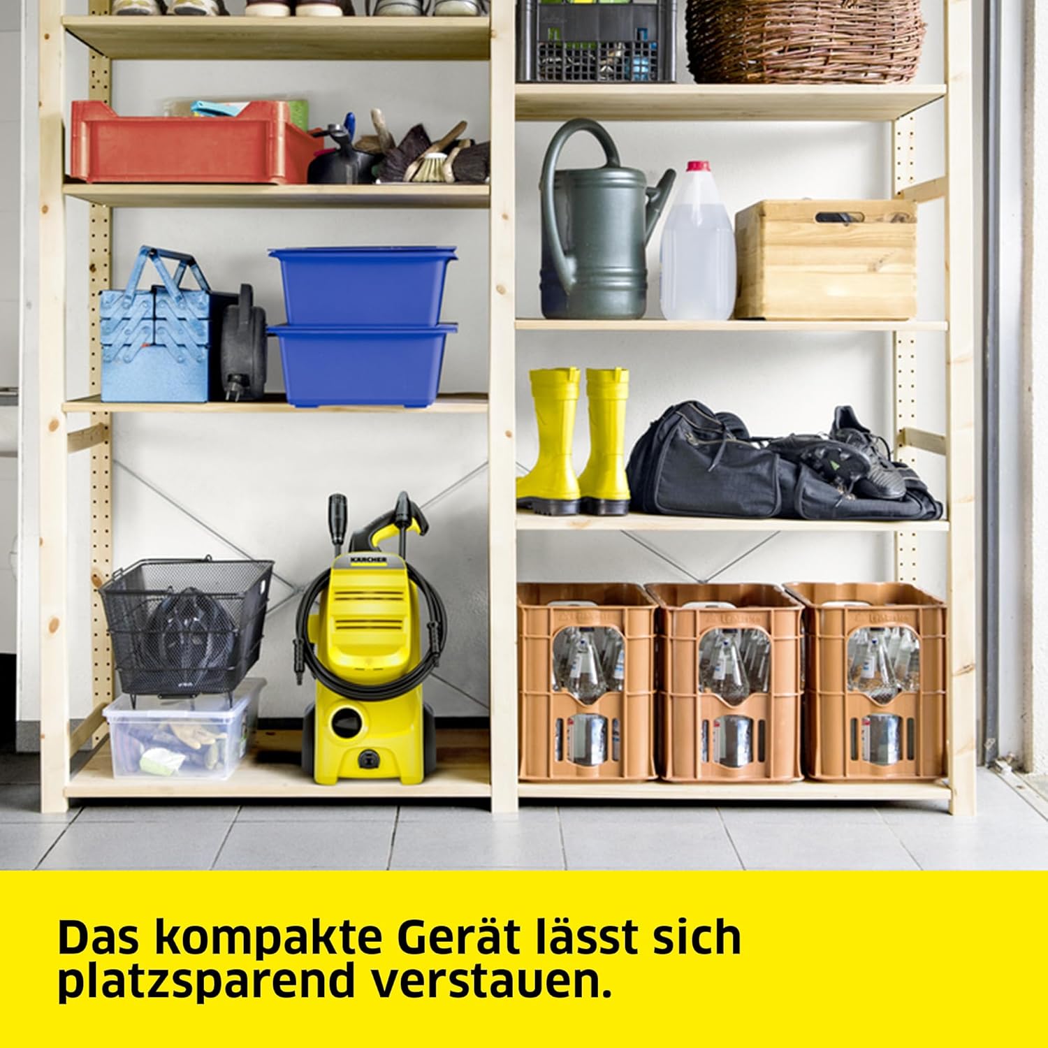 Kärcher Hochdruckreiniger K 4 Power Control Flex Home, Druck: max. 130 bar, Fördermenge: 420 l/h, Fläche: 30 m²/h, Wasserfilter, Gewicht: 11,5 kg, Hochdruckpistole, Dreckfräser, Strahlrohr, Home Kit