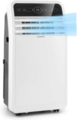 Klarstein Mobile Klimaanlage mit Abluftschlauch, 4-in-1 Klimagerät mit Ventilator, Luftentfeuchter & Nachtmodus, Kleine & Portable Klimaanlage für Wohnung & Büro, App-Steuerung, 12000 BTU