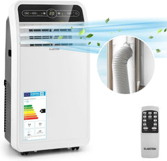 Klarstein Mobile Klimaanlage mit Abluftschlauch, 4-in-1 Klimagerät mit Ventilator, Luftentfeuchter & Nachtmodus, Kleine & Portable Klimaanlage für Wohnung & Büro, App-Steuerung, 12000 BTU