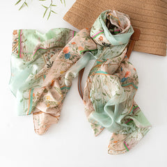 Summer Lightweight Natural Mulberry Silk Scarf Wrap