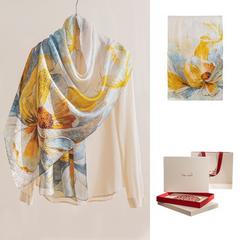 Luxury Elegant Pure Mulberry Silk Scarf Shawl