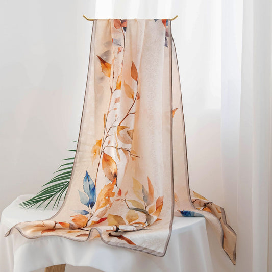 Luxury Elegant Pure Mulberry Silk Scarf Shawl