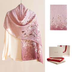 Luxury Elegant Pure Mulberry Silk Scarf Shawl
