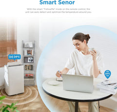 Midea Mobiles Klimagerät Silent Cool 26 Pro WF, 9000 BTU 2,6kW, Kühlen&Ventilieren&Entfeuchten, Raumgröße bis 88m³(33㎡), APP-Steuerung/Alexa/Google Home/IFTTT, Mobile Klimaanlage mit Abluftschlauch