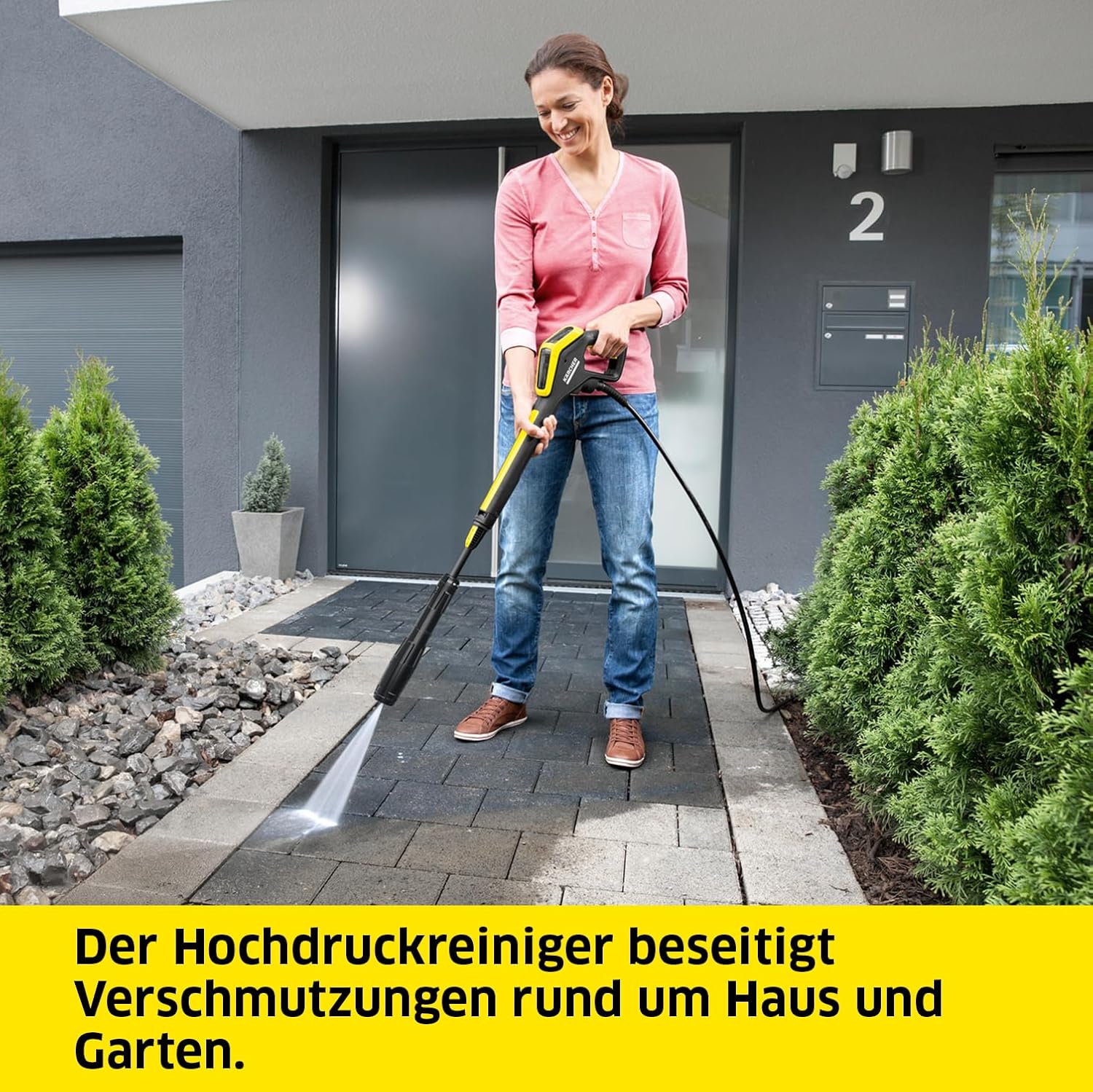 Kärcher Hochdruckreiniger K 4 Power Control Flex Home, Druck: max. 130 bar, Fördermenge: 420 l/h, Fläche: 30 m²/h, Wasserfilter, Gewicht: 11,5 kg, Hochdruckpistole, Dreckfräser, Strahlrohr, Home Kit