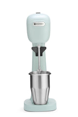 HENDI Milchshake Maker, Inkl. 2 Mixbechers (Edelstahl und Polykarbonat) und 4 austauschbaren Rührwerken, Drink mixer, Frappés, Getränkemixer, 230V/400W, 170x196x(H)490mm, Karamell