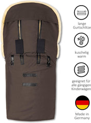 Hofbrucker Lammfell-Fußsack Putzi Kinderwagen, Buggy/Winterfußsack wind- & wasserabweisend/Warmer Fußsack Oberteil abnehmbar/echtes Lammfell/Made in Germany