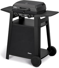 EndersGasgrill Urban II Pro, Tischgrill, Grillen-, Kochen- und Backen Funktion, 2 Brenner Edelstahl, mit Grill-Thermometer, Balkon-, Camping-Grill, Aluguss-Gehäuse, Gusseisen-Rost, #2062
