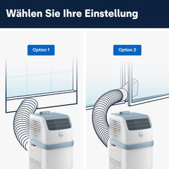 De'Longhi Pinguino PAC EM82, Mobile Klimaanlage für Rume bis zu 80 m, 9.400 BTU, 2,4 kW, 63 dB, Entfeuchtungsfunktion, Energieklasse A, 24h-Timer, Wei