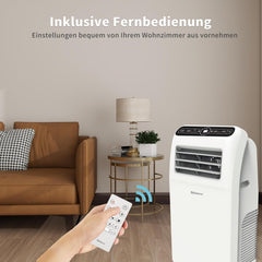SHINCO Mobile Klimaanlage mit Abluftschlauch, 3-in-1Klimaanlage mit Luftentfeuchter&Ventilator, 7000BTU, 2,05 kW, Mobiles Klimagert mit Schlafmodus, Timer und Montagematerial, Rume bis 54m
