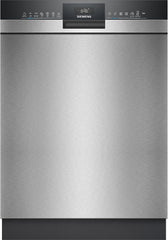 Siemens SN43ES14VE, iQ300 Smarter Geschirrspüler, Unterbau-Spülmaschine mit Besteckschublade, 60 cm, automatische Türöffnung dank autoOpen dry, besonders leise mit iQdrive-Motor, aquaStop, Edelstahl