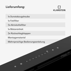 Klarstein Downdraft-Dunstabzugshaube, Versenkbare Abzugshaube, Leise Dunstabzugshauben mit Filter, Dunstabzugshaube 60cm, Umluft/Abluft Dunsthaube mit 10 Stufen, Dunstabzug 576 m³/h Luftstrom