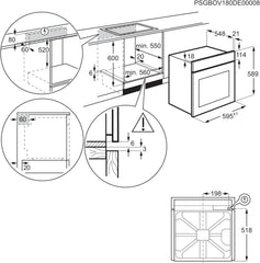AEG Einbaubackofen – Serie 5 Ringheißluft: Gleichmäßige Garergebnisse auf 3 Ebenen – Pyrolyse Selbstreinigung – 25 Automatikprogramme – LED-Touchdisplay – Schnellaufheizung – Schwarz – BPE53516AB