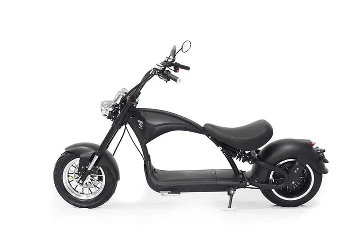 Mangosteen M1P Elektro-Chopper in Mattschwarz – 2000W Bürstenloser Motor, 60 km/h Hchstgeschwindigkeit