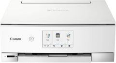 Canon PIXMA TS8351a Drucker Farbtintenstrahl Multifunktionsgerät DIN A4 (Scanner, Kopierer, 4.800 x 1.200 dpi, 6 separate Tinten, USB, WLAN, AirPrint, Duplexdruck, 2 Papierzuführungen, 5 GHz), weiß