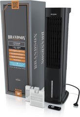 Brandson - Luftkühler mit Wasserkühlung 5 in 1 - Verdunstungskühler, Luftbefeuchter, Ventilator & Luftreiniger, mobile Klimaanlage ohne Abluftschlauch - Preisträger 2025 - leise - 5L Wassertank