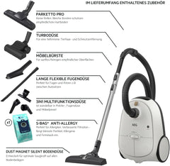 AEG CLEAN 6000 AB61C2DB Staubsauger mit Beutel / hohe Saugleistung / inkl. Polsterdüse / 50 % Recyclingkunststoff / ideal für Haustierbesitzer / Reinigen von Polstern / 12 m Kabel / 750 W / Blau