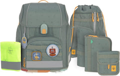 LÄSSIG 7-teiliges Schulranzen Set Kinder/School Set Boxy Unique Schwarz